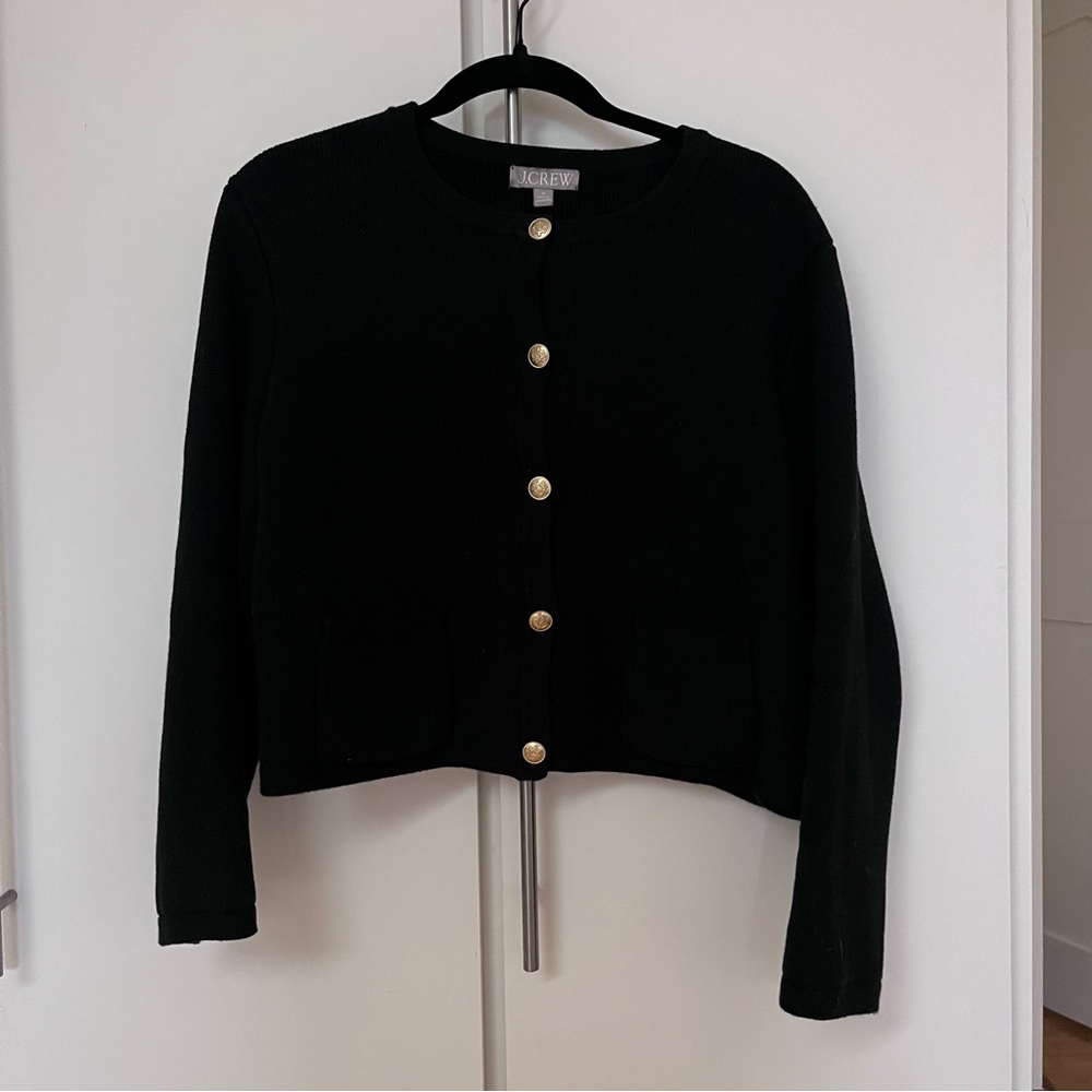 J Crew Black Cardigan Sweater